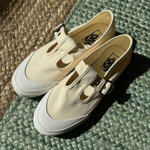 Vans Cream and White Women's Sneakers